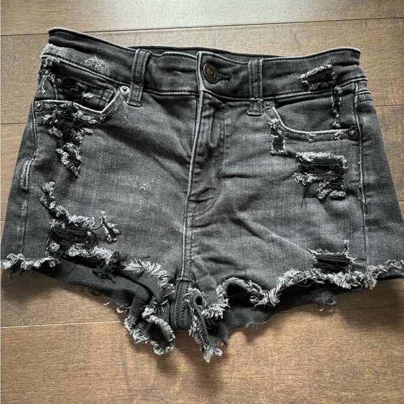 AMERICAN EAGLE NEXT LEVEL STRETCH SHORTIE SHORTS - Picture 1 of 4